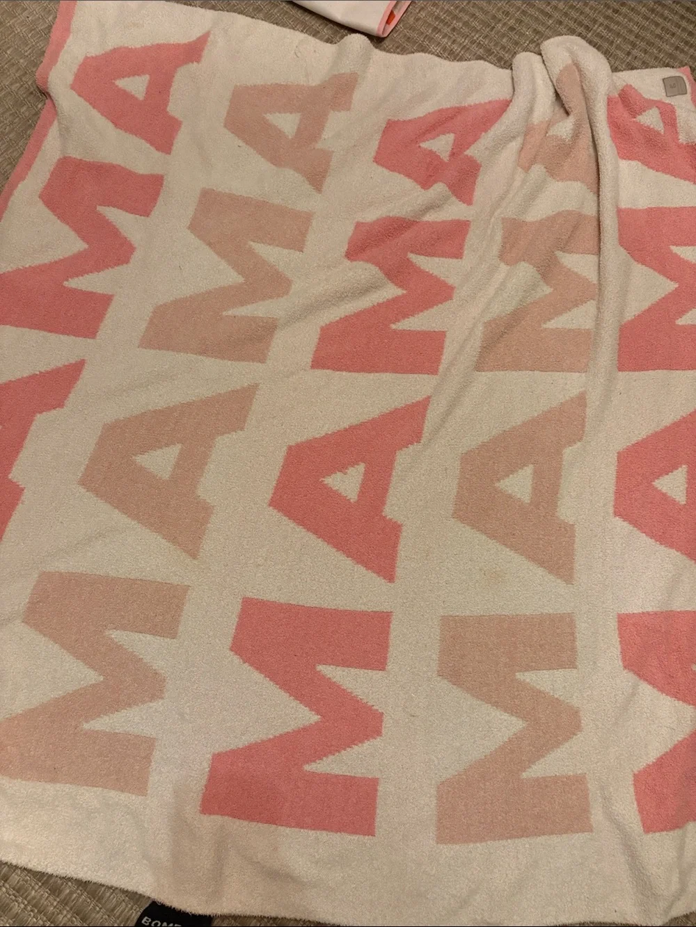 Multi-Colored pink Mama Luxury Soft Throw Blanket By COMFYLUXE